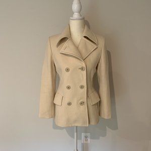 Banana Republic Cream Pea Coat